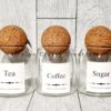 Contempory glass jars 500ml or 800ml